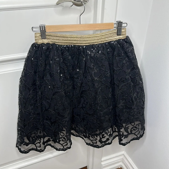 Bebe Sequinned Skirt with Gold Waistband Sz. S - Picture 6 of 6